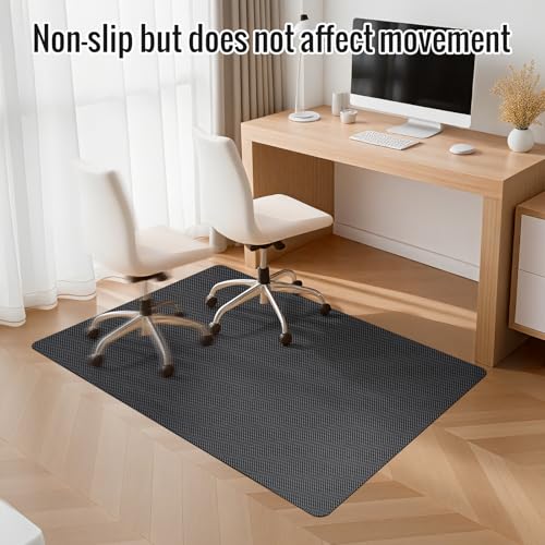 Office Chair Mat for Hard Floors,36"x55" Anti-Slip Waterproof Hardwood Floor Chair Mat,Heavy Duty Floor Protector Rolling Chairs for Home Office(Grey) - color: Grey, size: PVC 36"x55"
