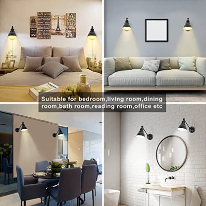 Plug in Wall Sconces Set of Two with Remote, Stepless Dimming & Stepless Colors 2700K-6500K, Swing Arm Wall Lamp, Plug in Wall Light with Night Light & Timer, Hardwired or Plug-in, LED Bulbs Included - size: Black-2 PACK(Bulbs+Remote)