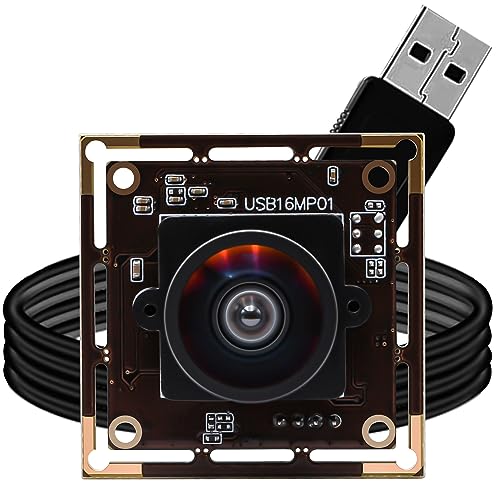 SVPRO 16MP Wide Angle USB Camera for Computer,USB Camera Module 1/2.8" CMOS IMX298 UVC 3D Printer Camera Video Webcam,USB Industrial Camera Module with 3.3ft/1m Cable - color: 16MP-H120 M12