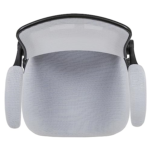 EMMA + OLIVER Mid-Back White Mesh Drafting Chair - color: White
