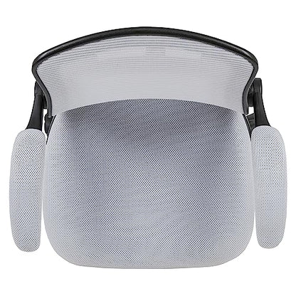 EMMA + OLIVER Mid-Back White Mesh Drafting Chair - color: White