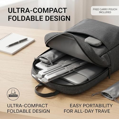 16 Inches Aluminum Alloy Laptop Stand with Fan, Height Increasing Heat Dissipation Computer Stand, Multi-Angle Adjustment