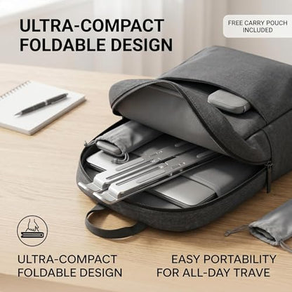 16 Inches Aluminum Alloy Laptop Stand with Fan, Height Increasing Heat Dissipation Computer Stand, Multi-Angle Adjustment