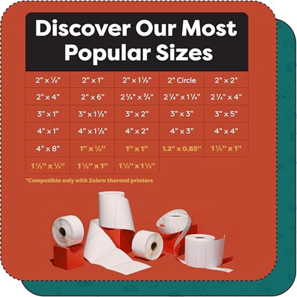4" X 1.5" Direct Thermal Labels (9000 Count, 10 Rolls) - Barcode Labels | Wide Thermal Sticker Roll for Carton and Product Identification - Compatible With Zebra and Rollo Printers - Aegis Adhesives - size: 4" X 1.5"