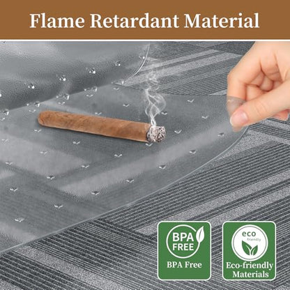 Office Chair Mat for Carpet, 55" X 36" X 0.09" Carpet Chair Mats, Clear and Thick Rolling Computer Chair Mat with Non-Slip Studded for Home and Office Low Pile Carpets - size: 55" X 36" Carpet