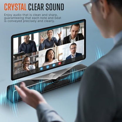 SQUATZ Ultra HD 4K Video Conferencing System with 5X Zoom, Wide-Angle Lens, Echo Cancellation, 8m Voice Pickup, 120° FOV - Perfect for Small Conference Rooms, Home Offices, and Remote Work