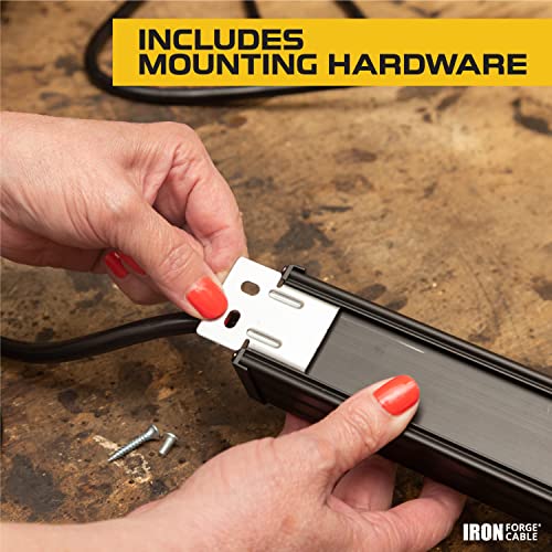 Iron Forge Cable 24 Outlet Metal Surge Protector Power Strip, 9 Ft | 24 Grounded Outlets, Metal Housing - For Home, Office & Workshop - style: 24 outlet