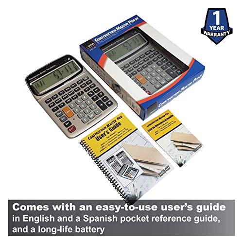 Calculated Industries 44080 Construction Master Pro-Desktop Advanced Construction Math Feet-Inch-Fraction Calculator with Trig Tool for Architects, Estimators, Contractors, Builders and Remodelers | Advanced Construction Math, Feet-Inch-Fraction, Trig Too