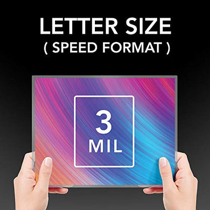GBC Laminating Sheets, Thermal Laminating Pouches, Letter Size, 3Mil, Speed Format, EZUse 100 Pack (3200715) - style: EZUse Speed