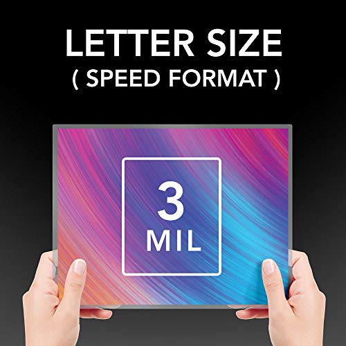 GBC Laminating Sheets, Thermal Laminating Pouches, Letter Size, 3Mil, Speed Format, EZUse 100 Pack (3200715) - style: EZUse Speed