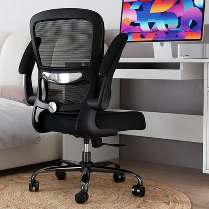 TRALT Office Chair - Ergonomic Desk Chair with Adjustable Lumbar Support, Mesh Computer Chair, Executive Chairs for Home Office Comfortable Lumbar Support (Midnight Black)