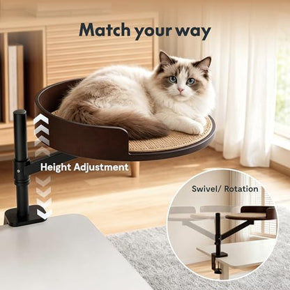 FLEXISPOT EN2 55"x28" Standing Desk Bundle with Monitor Mount, Maple - color: Black Frame + Black Top, size: 55x28 | Cat Bed