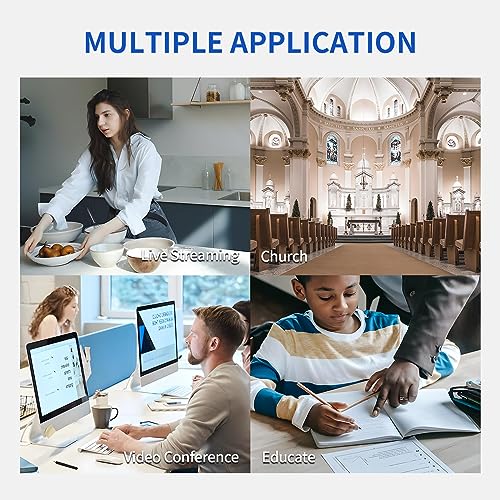 FEELWORLD NDI20X 1080p 20X Optical Zoom 3G SDI NDI HDMI IP PoE PTZ Camera | Low Light Correction, Auto Focus for Live Streaming Church Business Education Medical Conference Room Camera System - size: NDI20X