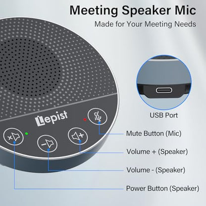 Plug & Play USB Speakerphone,Conference Microphone for Home Office