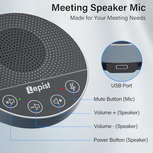 Plug & Play USB Speakerphone,Conference Microphone for Home Office