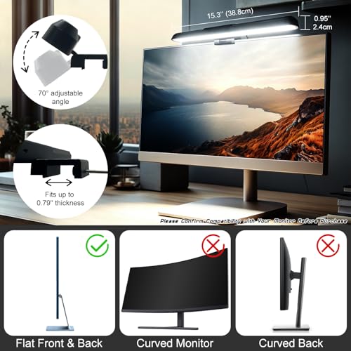 Monitor Light Bar, Computer Monitor Lamp for Eye Care, Home Office (15.3") - size: 15.3''