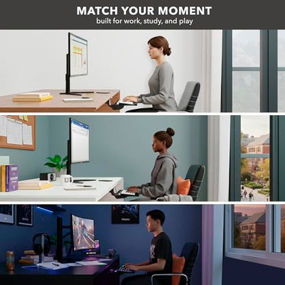 Mount-It! Under Desk Keyboard Tray, Adjustable Slide-Out Keyboard & Mouse Platform, 26.38" W × 10" D, Ergonomic Wrist Rest, Height Tilt & Swivel, Heavy-Duty Bolt-On Keyboard Drawer for Home Office