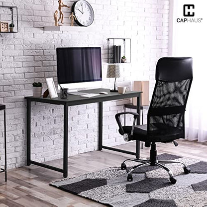 CAPHAUS 40 Inch Small Computer Desk for Home Office, Gaming & Small Spaces - Compact Black Writing Desk, Easy Assembly, 220 lbs, P2 Board - size: 40 inch