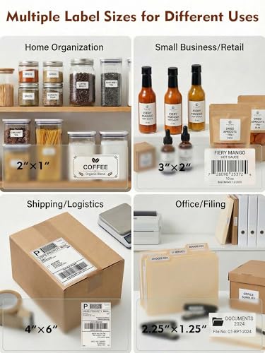 Forc Bluetooth Thermal Shipping Label Printer, 4x6, Black | Wireless, Compatible with Android, iPhone, Windows & Mac, For Small Business, Works with Amazon, Etsy, USPS - color: Black