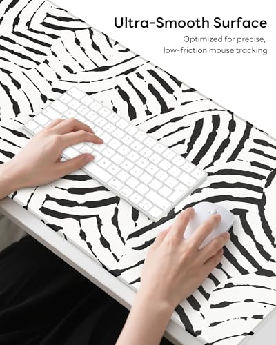 Mouse Pad 31.5x15.7in Large Desk Mat Non-Slip for Office - color: Tiger Stripes, size: 31.5" x 15.7"