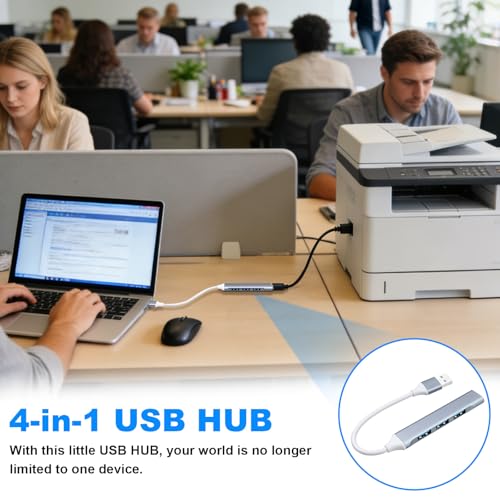 10-Pack USB Hub Port Splitter: 4-Port USB Port Expander - size: 10-Pack