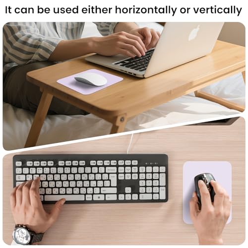 Small Mouse Pad 6 x 8 Inch, Horizontal and Vertical Flexible use. Great for Traveling, Wireless laptops, Keyboard Trays, Offices, etc. (Purple) - color: purple