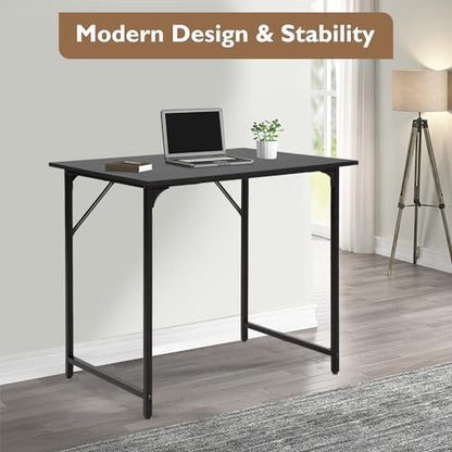 BestOffice Computer Desk,Home Office Desk, Modern Simple Style for Home Office Study Writing (Black, 32 Inch) - color: Black, size: 32 Inch