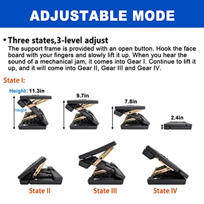Ergonomic Under Desk Footrest & Leg Rest Stool with Massage Roller - size: Extra Large