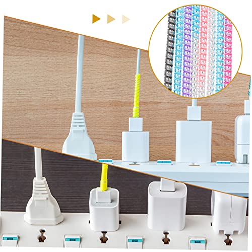 Angoily 1.4m Cable Management Sleeve 8PCS Wire Hider for Desk and Nightstand Sturdy Organizer Adhesive Clips