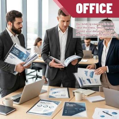 VOKOY 60 Pack Clear Binding Covers 8 Mil, 8.5x11 Inch | Letter Size,Quality Un-Punched Report Covers, Plastic Covers for Home Office Presentation Document Binding, Square Corners - size: 60 Pack, style: 60 Pack Clear