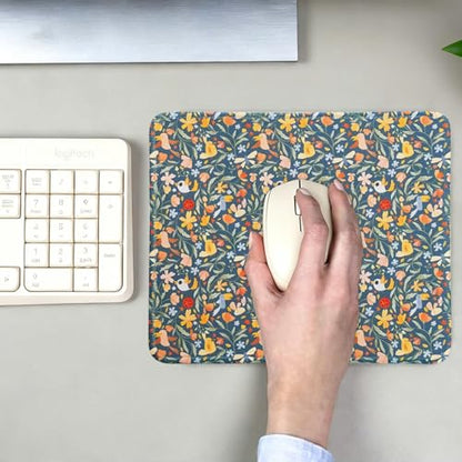 Mouse Pad for Desk with Stitched Edge, Premium Cute Washable Mouse Pads. Computer Mousepad with Non-Slip Rubber Base, Mousepads for Laptop, 9.25x7.75x0.12 inch (Joyous Jungle) - color: Joyous Jungle