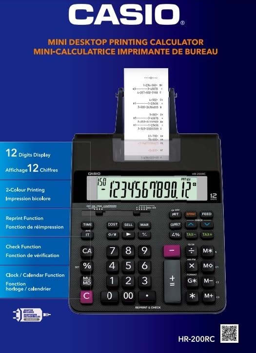 Casio HR-200RC Printing Calculator