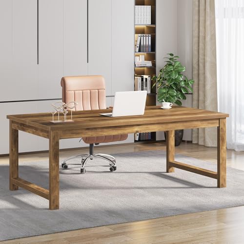 Tribesigns Modern Computer Desk, 63 x 31.5 inch Large Office Desk Computer Table Study Writing Table Workstation for Home Office, Brown Wood - color: Brown Wood, size: 63*31.5 inch