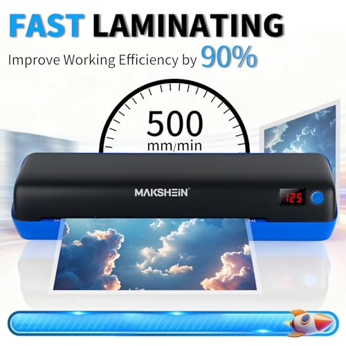 9 Inch A4 Thermal Laminator 10-in-1 Laminating Machine 3-6 mil (9" mk168) | 30S Warm-up 500mm/min Full set of accessories - size: 9" mk168