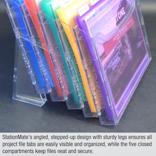 Ultimate Office Step UP File Desktop Organizer Plus 18 Color Poly Folders - style: 1Desk File + 3rd-Cut