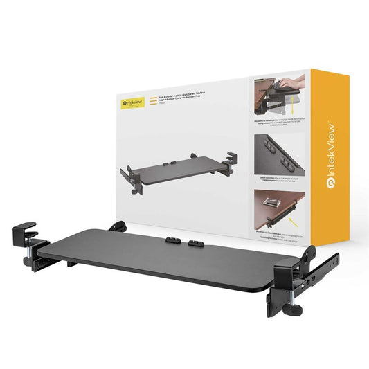 Height Adjustable Clamp-On Keyboard Tray