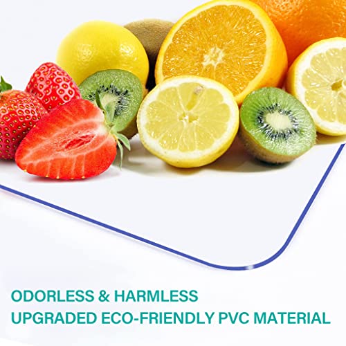12x36 Inch Clear Plastic Pad Table Protector Cover Dining Room Tablecloth Office Desk Mat Easy Clean Heat Resistant Protection Glass Wood Tabletop Office Writing Desk Kitchen Coffee Table - color: New Clear 1.5mm, size: 12 X 36 Inches