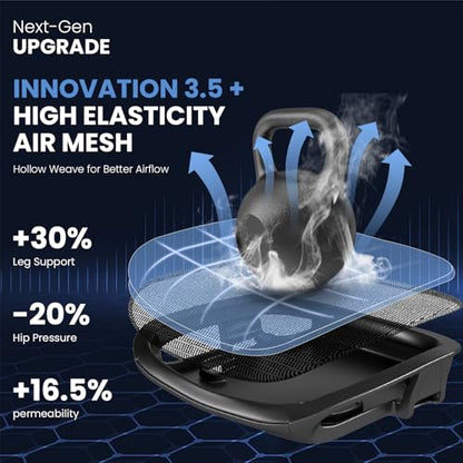 MOJAY Ergonomic Office Chair with Footrest, Big and Tall Desk Chair with Lumbar Support, High Back Home Desk Chair for Long Desk Work, Swivel Rolling Computer Seating with 6D Armrest for Home Office