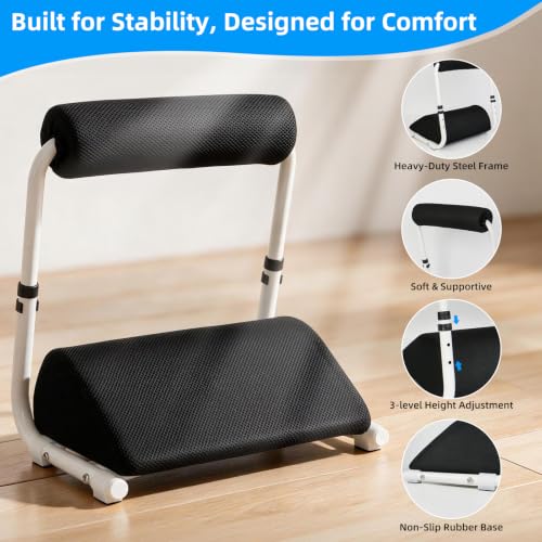 Adjustable Foot Rest Under Desk Footrest Wide Leg Rest 3 Height Positions with Detachable Foam Cushion for Desk Office Gaming Chairs - size: Cylindrical sector