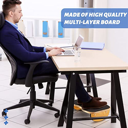 Taiyin Ergonomic Wood Foot Rest for Enhanced Circulation Under Desk