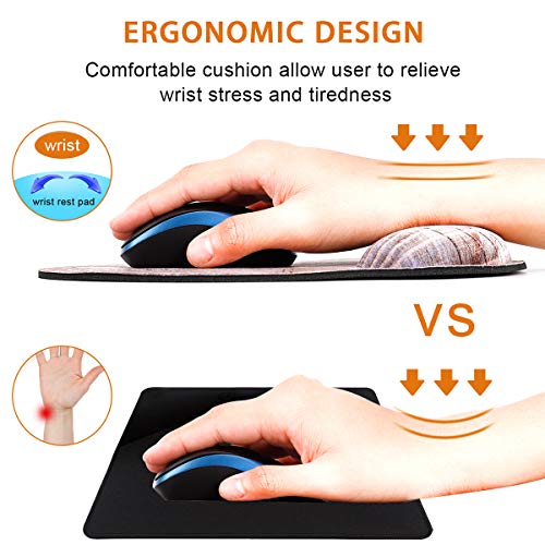 ToLuLu Ergonomic Mouse Pad with Wrist Rest Support, Gel Cute Mouse Pads Non Slip Rubber Base Mousepad, Mouse Wrist Rest Pad for Laptop Computer Home Office Working Gaming Pain Relief, Eiffel Tower - color: Eiffel Tower