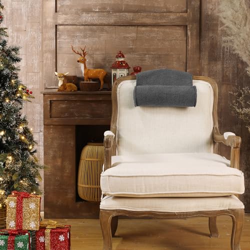 Weysat Recliner Pillow Neck Head Support Roll Non Slip Fleece Adjustable Neck Chair Headrest Cushion for Travel Home Office Recliner Couch Sofa Armchair Support and Pain Relief(Dark Gray) - color: Dark Gray