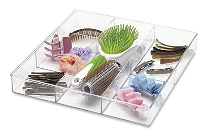 Whitmor 6-Section Clear Drawer Organizer - size: 6-Section Pack of 1