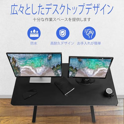 Standing Desk Converter Height Adjustable Desk Computer Workstation Large Desktop Stand Up Desk Ergotron Laptop Sit-Stand Desk Fit Dual Monitor for Home Office Black,47inches