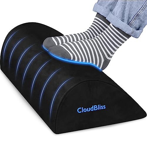 Foot Rest for Under Desk at Work, Foot Stool for Office, Black, Long - color: Black, size: X-Large