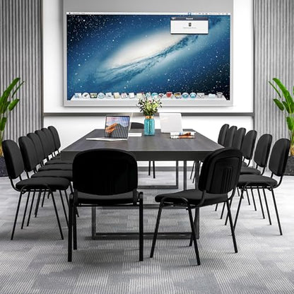 Giantex Set of 5 Conference Chair with Ergonomic Upholstered Seat, Protective Foot Pad, Elegant and Stackable Design for Home & Office, Waiting Room, Guest Room, 5 Pieces Reception Executive Chair Set