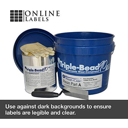 8.5 x 5.5 Blockout Shipping Labels (Laser Printers Only) - Pack of 50 Labels, 25 Sheets - OnlineLabels - size: 25 Sheet Pack