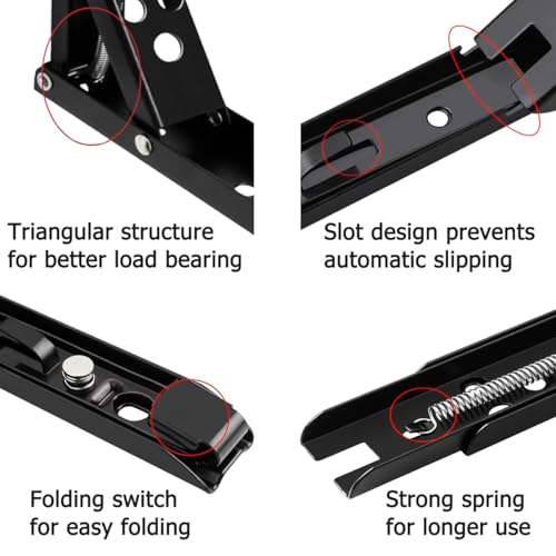 Wall Folding Table Hinges 14 in,90 Degree Fold,Space Saving 4Pcs - size: 14in-4pcs