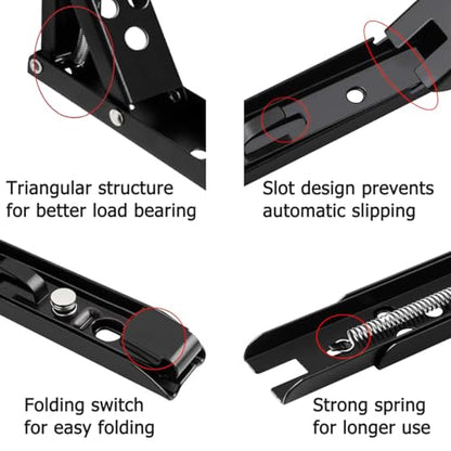Wall Folding Table Hinges 14 in,90 Degree Fold,Space Saving 4Pcs - size: 14in-4pcs