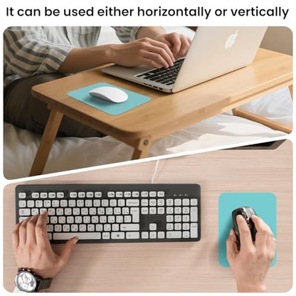Small Mouse Pad 6 x 8 Inch, Horizontal and Vertical Flexible use. Great for Traveling, Wireless laptops, Keyboard Trays, Offices, etc. (Dark Green) - color: Dark green